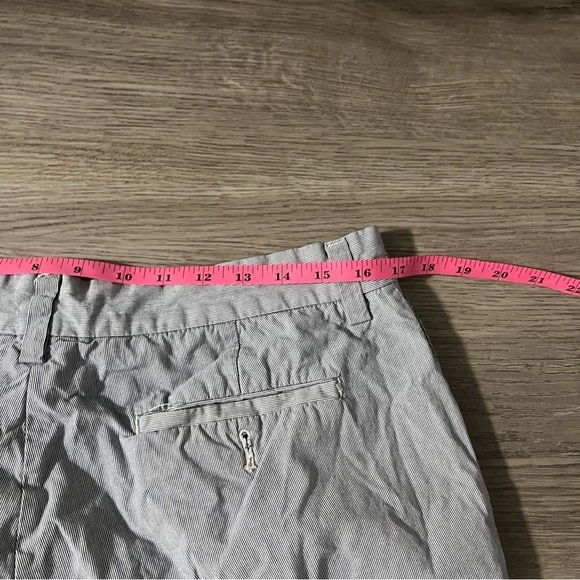 Nautica Mens Blue White Striped Flat Front Shorts Size 34 100% Cotton - Picture 7 of 7